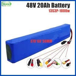 ALEVIY 48V 20Ah 13S3P Battery for 500W-1000W electric skateboard commuting tool 18650 rechargeable lithium battery pack with BMS