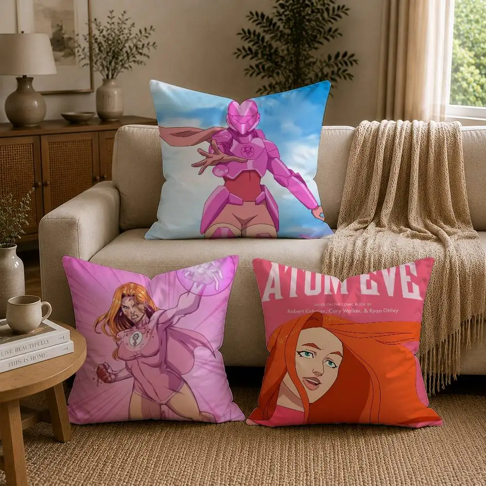 Cartoon I-Invincible Atom Eve Pillow Case for Sofa Living Room Home office Decor Protective Cover