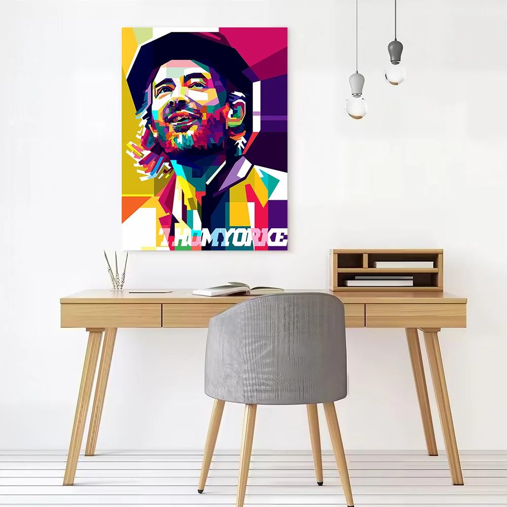 Thom Yorke Radiohead Poster Canvas Wall Art Personalized Print Modern Painting Perfect Gift for Room Ornaments Home Decor Luxury