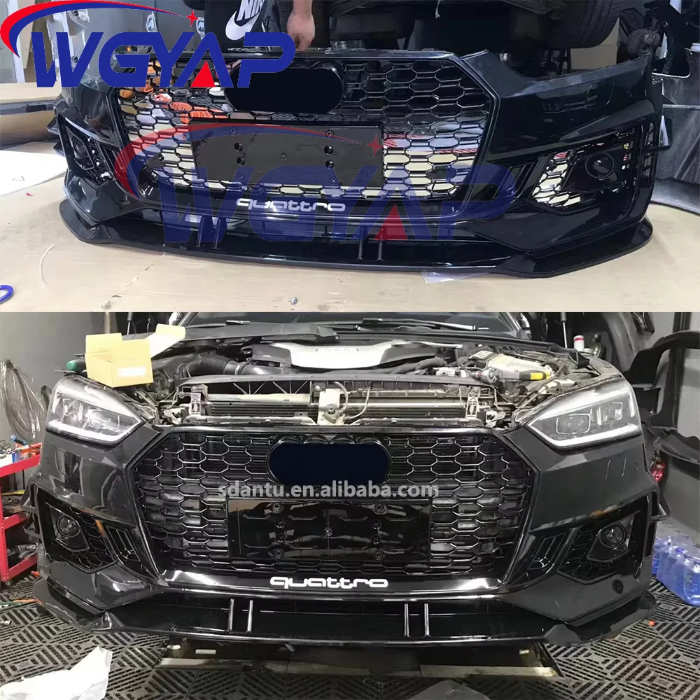 WGYAP RS5 Frontstoßstangengrill Hochwertiges PP-Material Bodykits Audi A5 S5 B9 RS5 Einfacher Austausch 2017 2018 2019 Audi S5
