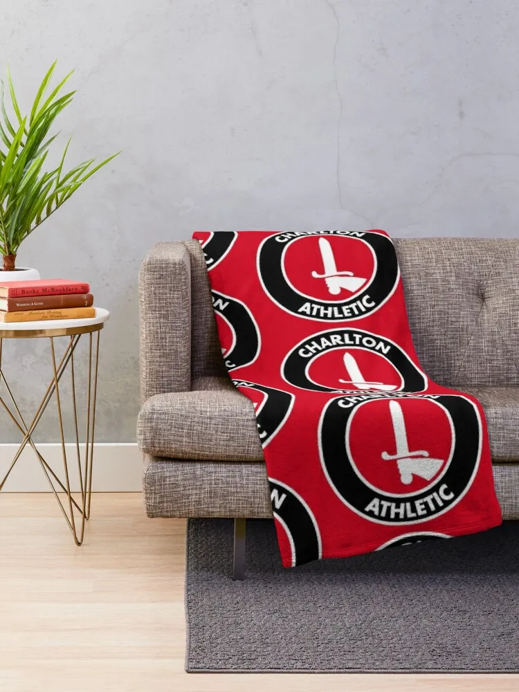 Charlton Athletic FC Throw Blanket Moving Hairy Soft Flannel Fabric Blankets