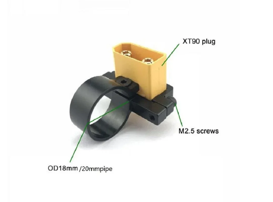 

XT90 Power Plug Fixing Component for 18mm 20mm Carbon Tube DIY Agricultural Multirotor Spraying Drone Frame Accessories