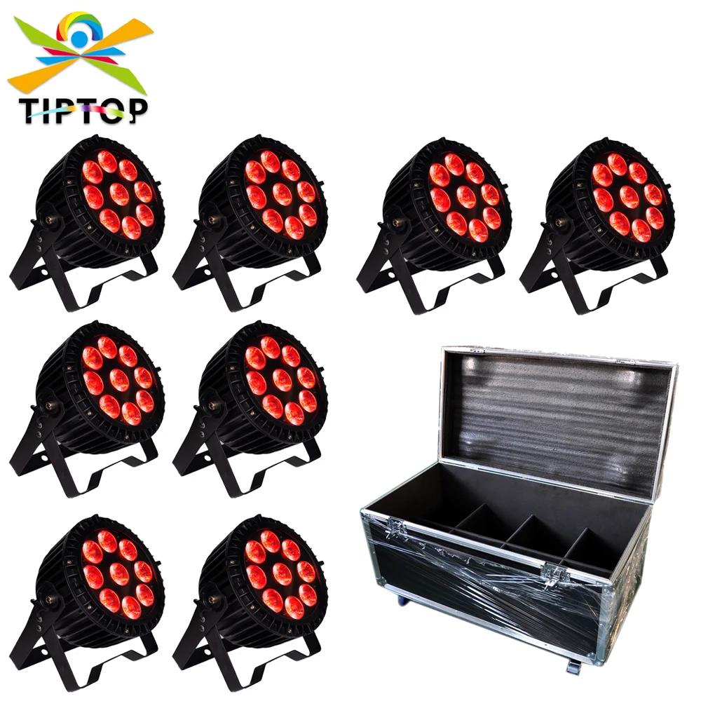 

China Road Case 8in1 + 8XLOT Waterproof LED Par Light RGBWA UV 6IN1 9x18W Excellent Heat Dissipation with High Luminance Effect