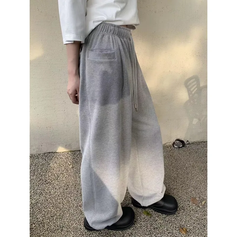 Deeptown Baggy Casual Grey Sweatpants Woman Korean Fashion Sports Basic Harajuku Wide Leg Pants Joggers Streetwear Trousers