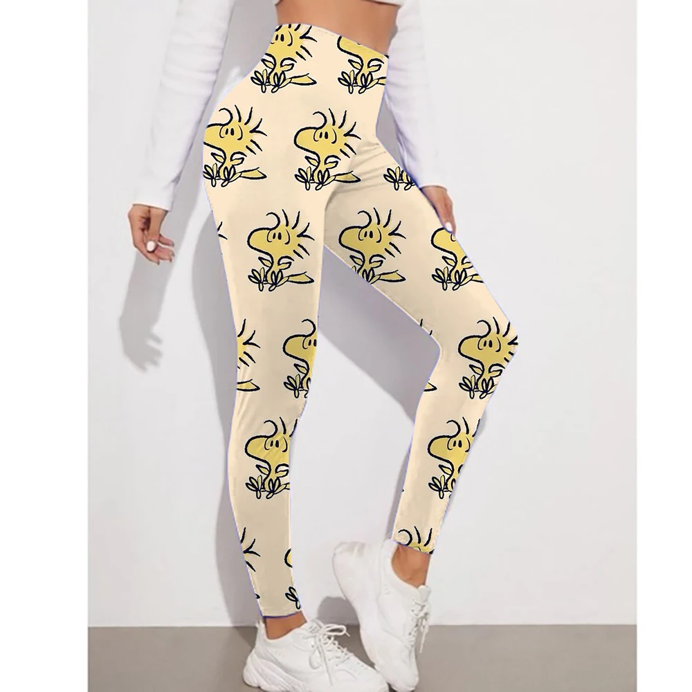 Snoopy dessin animé imprimé Leggings femmes pantalons Sexy Push Up Leggings mode Fitness Leggins gymnase sport taille haute pantalon
