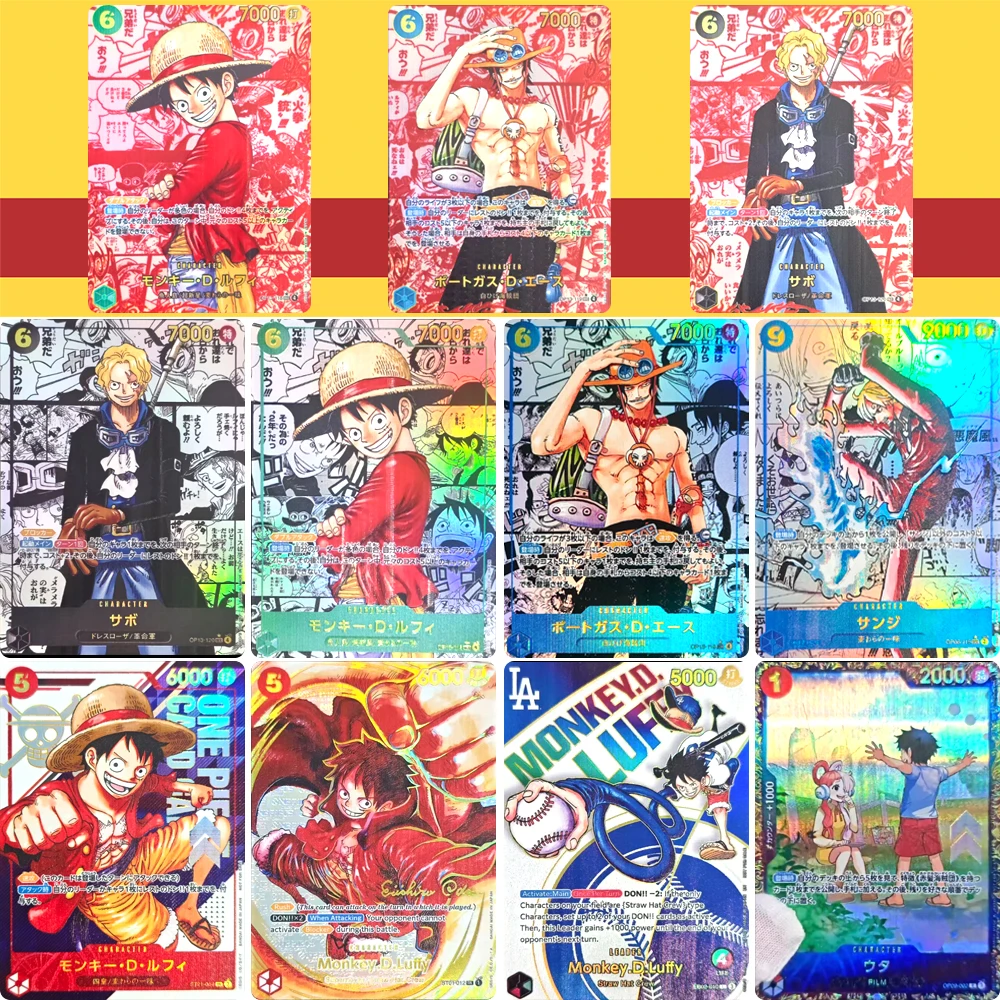 Anime characters OPCG Nami Roronoa Zoro Usopp DIY Homemade Xtreme Bronzing Collection card Christmas birthday gift Game toys