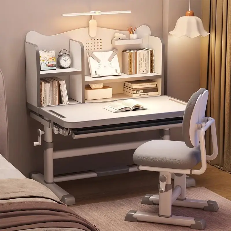 AOLIVIYA School Reading Room Desk Chair Set Kids Study Learning Table Classroom Table Lift Write Homework Home
