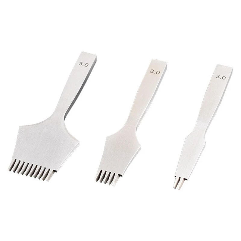 B49B-สไตล์ฝรั่งเศสหนังสิ่วขัด Die-Steel Punching ชุดเครื่องมือสําหรับหนัง 3 มม.