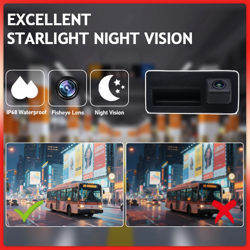 

Камера заднего вида CCD HD для Mercedes Benz C230 C200 C180 C63 W204 AMG 2012~2013, встроенная в ручку багажника