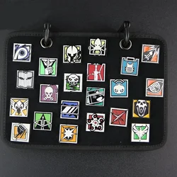 Rainbow Six R6 Game Skills Badge Patch Hook & Loop Patches Metal Enamel Morale Badge, Decoration for Clothing and Backpack