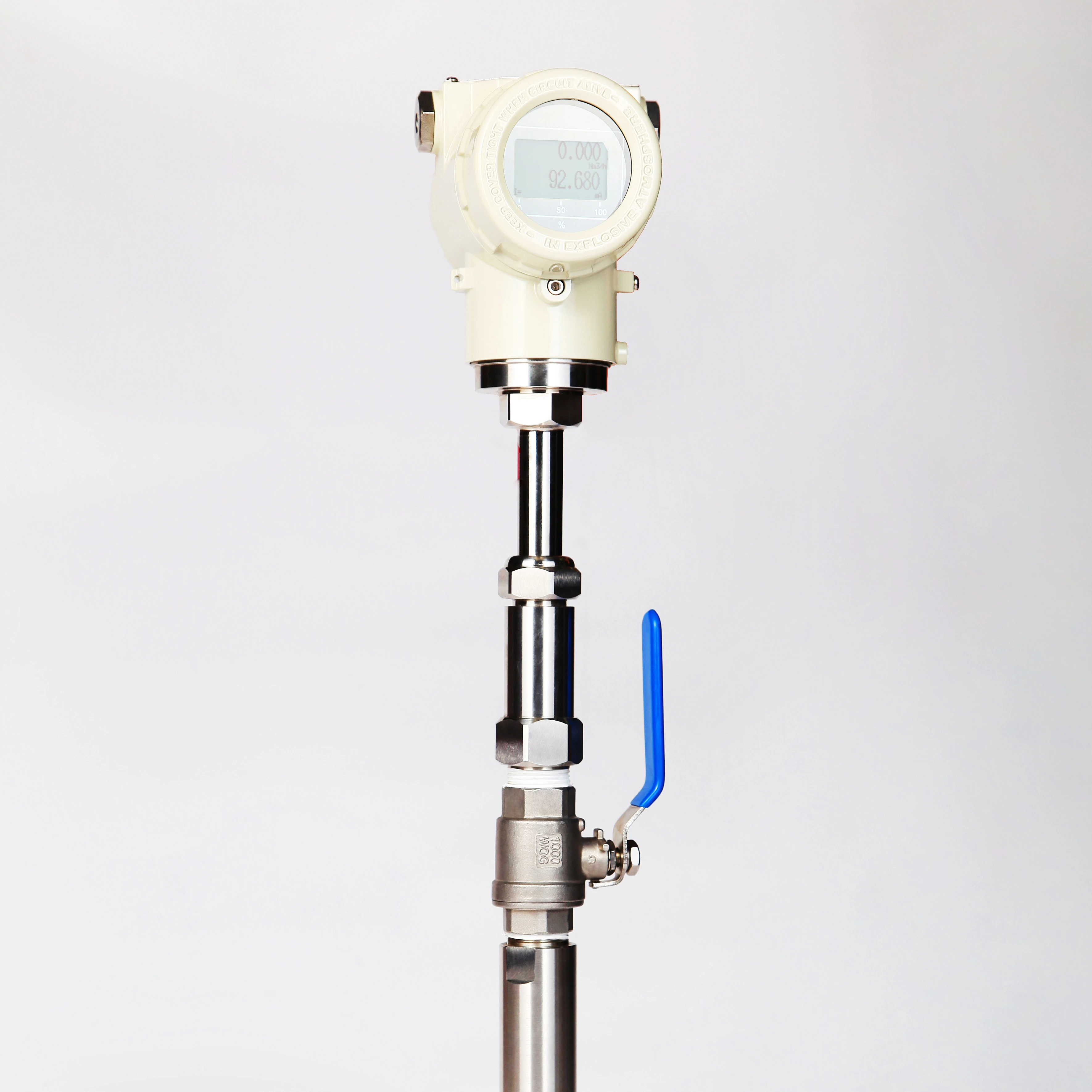 

Stock Available Insertion Style Mass Flow Meter Thermal Gas Mass Flow Meter
