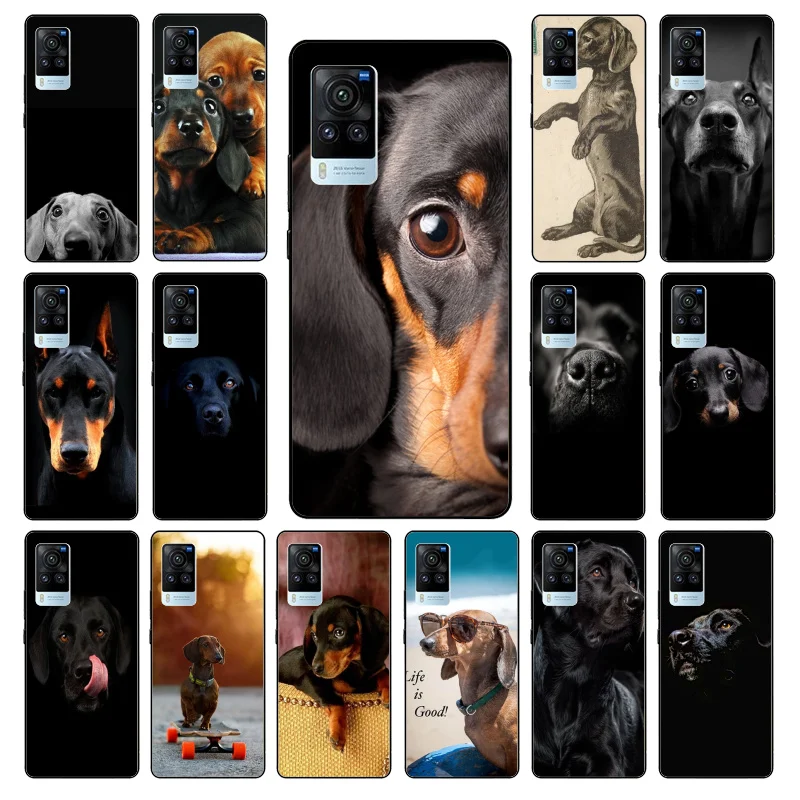 Labrador dachshund Puppy Dog Phone Case for VIVO Y53S Y33S Y22S Y11S Y31 Y21 Y70 Y20 Y21S Y72 Y35 Y51 Y01 V23E V21 V23 V21E