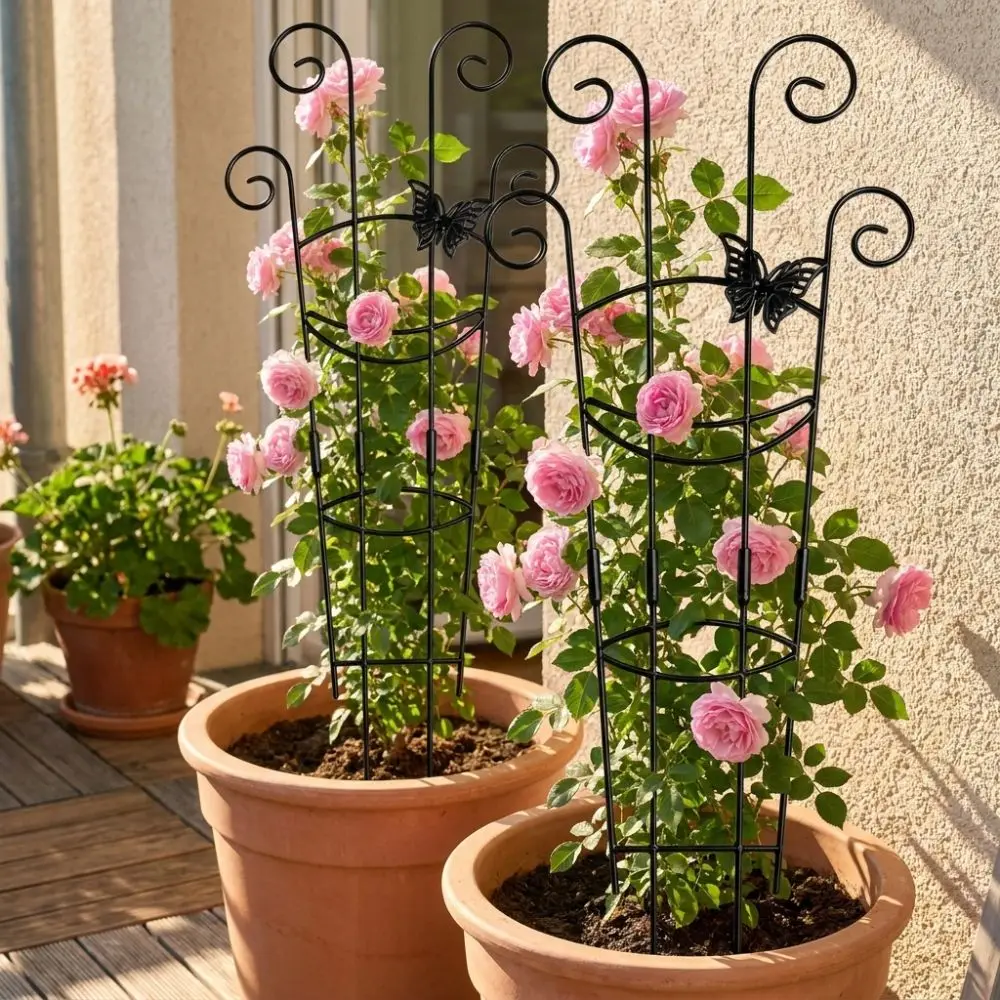 Butterfly Shaped Plant Climbing Trellis Strong Load Bearing Plastic Vine Climbing Rack Thickened Rust-Resistant