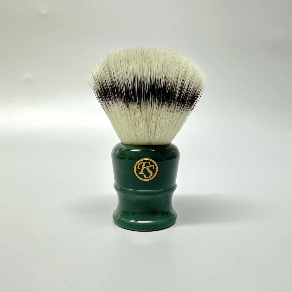 FS-24mm SBH(G8) FAN Synthetic Badger Hair Shaving Brush, Dark Green Handle, Best for Wet Shaving Life,Traditional shaving choice