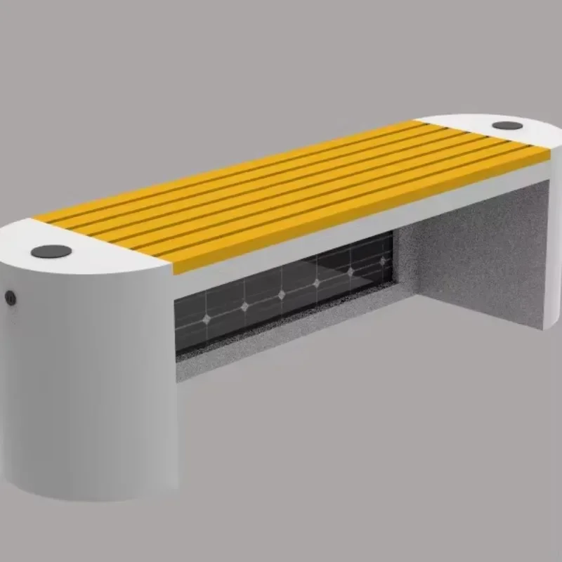 Modern rural outdoor bench with high-quality waterproof function, suitable for garden park terrace smart seating