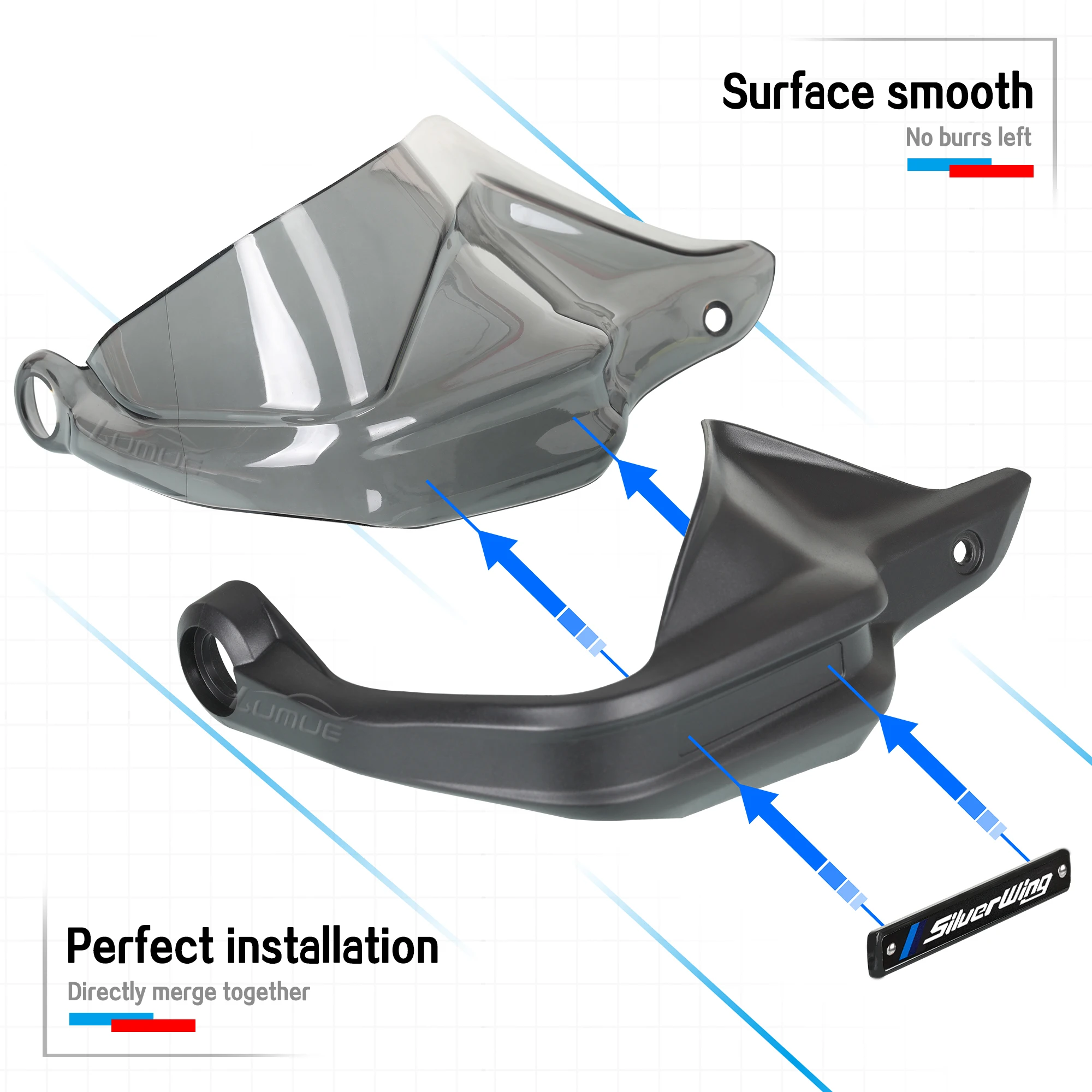 Motocicleta Guiador Guardas, dedicado Hand Guard, pára-brisa para Honda Silver Wing GT 400 600 GT400 GT600