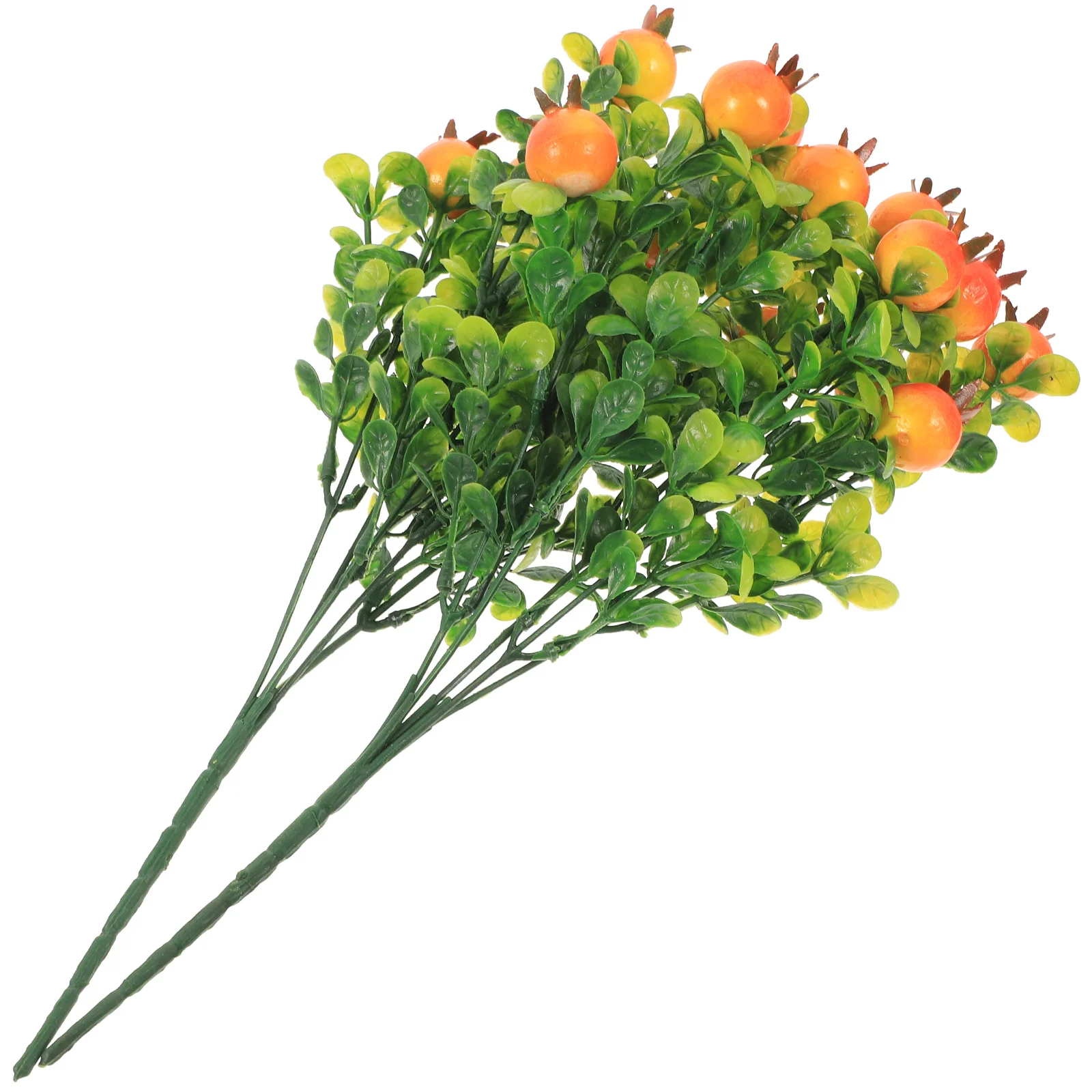 

2pcs Lifelike Plant Decorations Bright Color Artificial Fruits Branches Table Centerpiece Home Kitchen Wedding Fake
