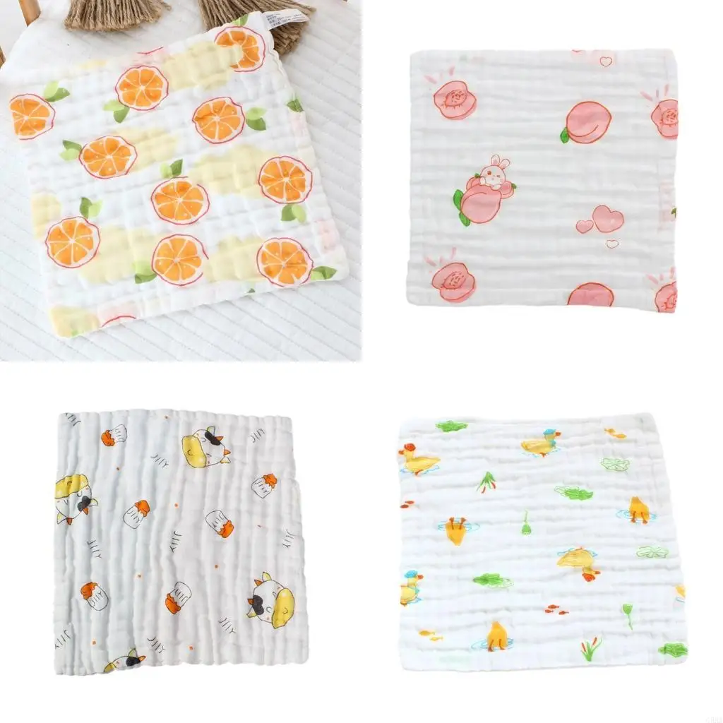 

C5AA Multipurpose Cotton Feeding Towel Baby Square Towel Soft Burping Cloth