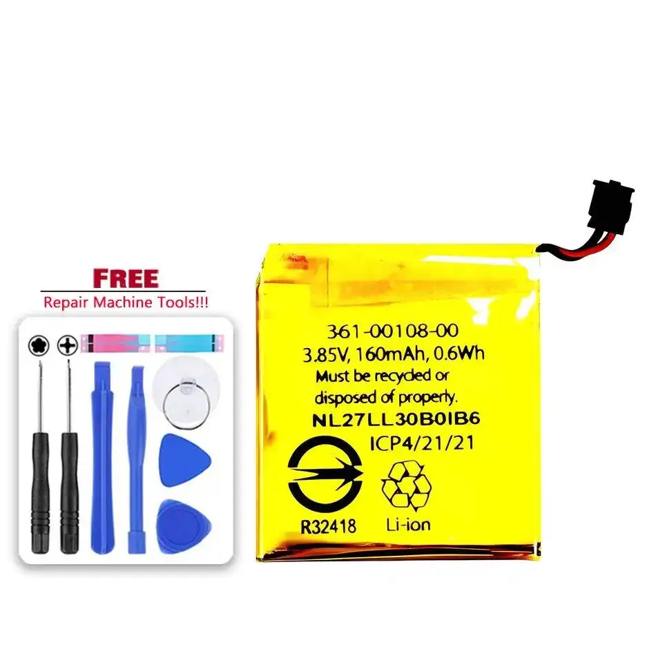 160mAh-180mAh Battery 361-00117-00(401920) 361-00108-00 For GARMIN Forerunner 35 Approach S40 For Vivoactive 3 4S