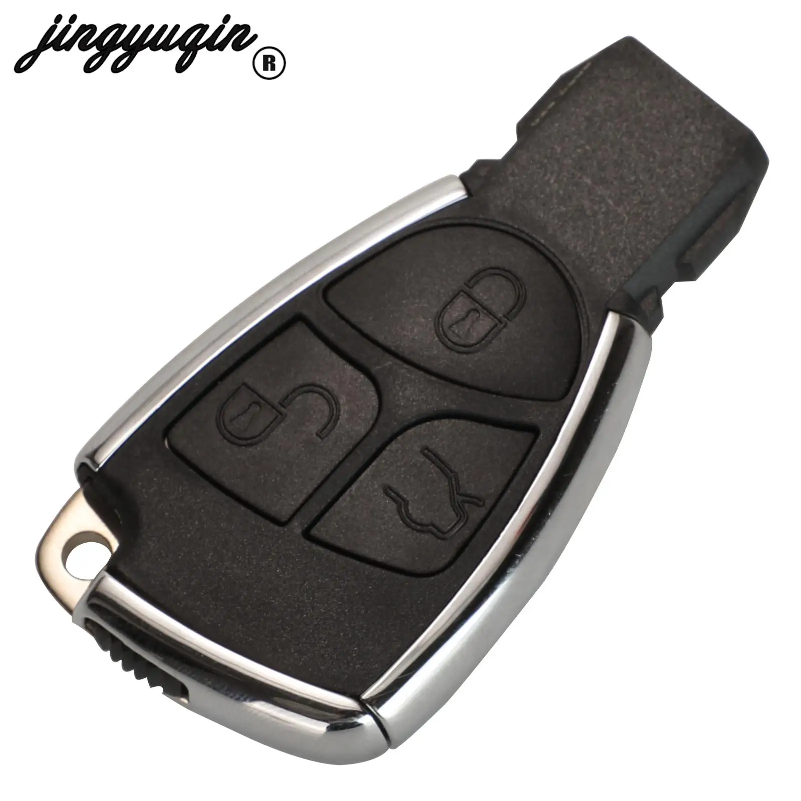 jingyuqin Modified New Smart Remote Car Key Case Shell Fob for Mercedes-Benz B C E ML S CLK CL Chrome Style Replacement