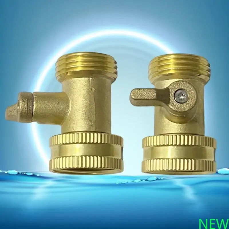 

Набор из 2 латунных шланговых клапанов с расширенной ручкой для легкого управления водой