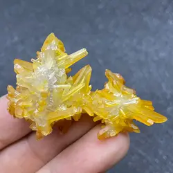 Natural Stone Yellow Clear Crystal Cluster Mineral Specimen Raw Quartz Rock Home Decoration Rough Polished Healing Gift