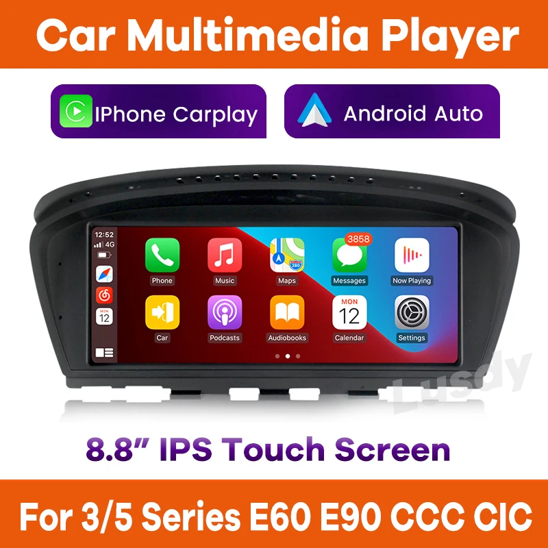 

8.8" Wireless Apple CarPlay Android Auto Car Multimedia for BMW 3 5 Series E60 E61 E63 E64 E90 E91 E92 CCC CIC Video Stereo