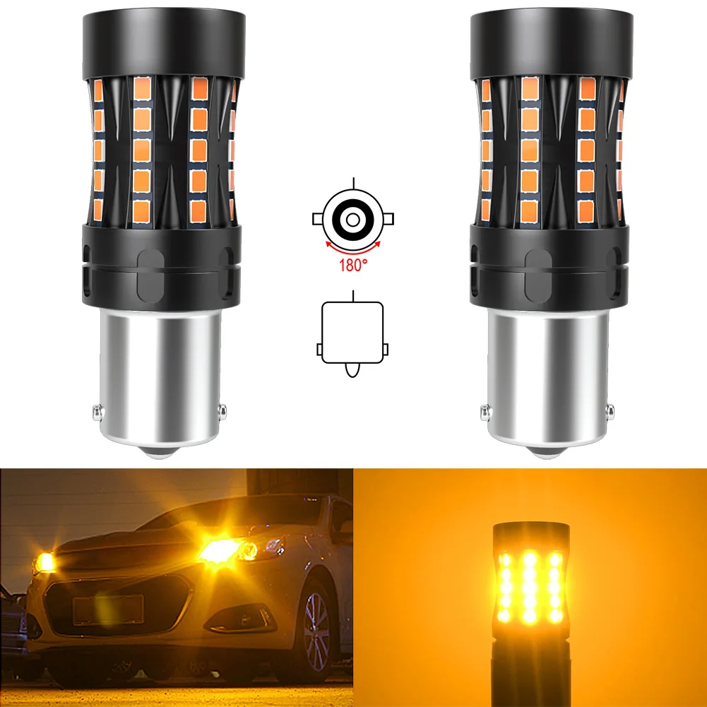 

2Pcs Mini 1156 BA15S P21W LED Canbus Car Turn Signal Light Bulbs No Hyperflash Auto Reverse Back-Up Light For 2014-2015 BMW 328i