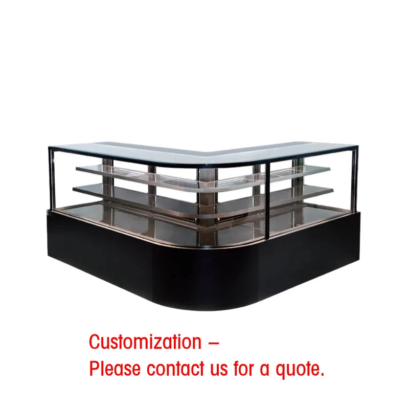 custom.Hot Selling Straight Glass Sliding Door Cake Display Refrigerator Commercial Chiller Adjustable Shelves Cakes