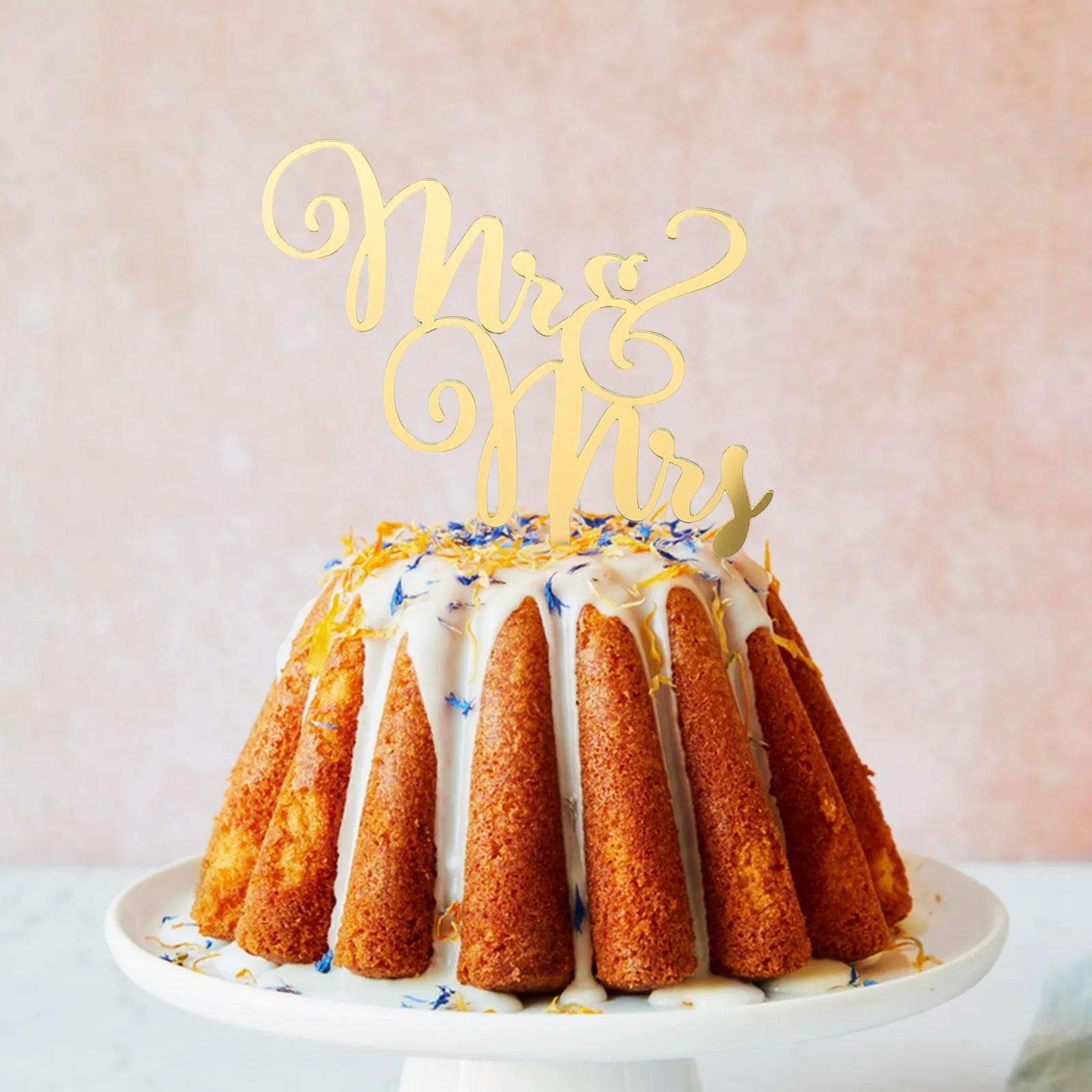 

Набор из 24 акриловых топперов Mr. and Mrs. для романтического свадебного торта, украшение для помолвки и годовщины