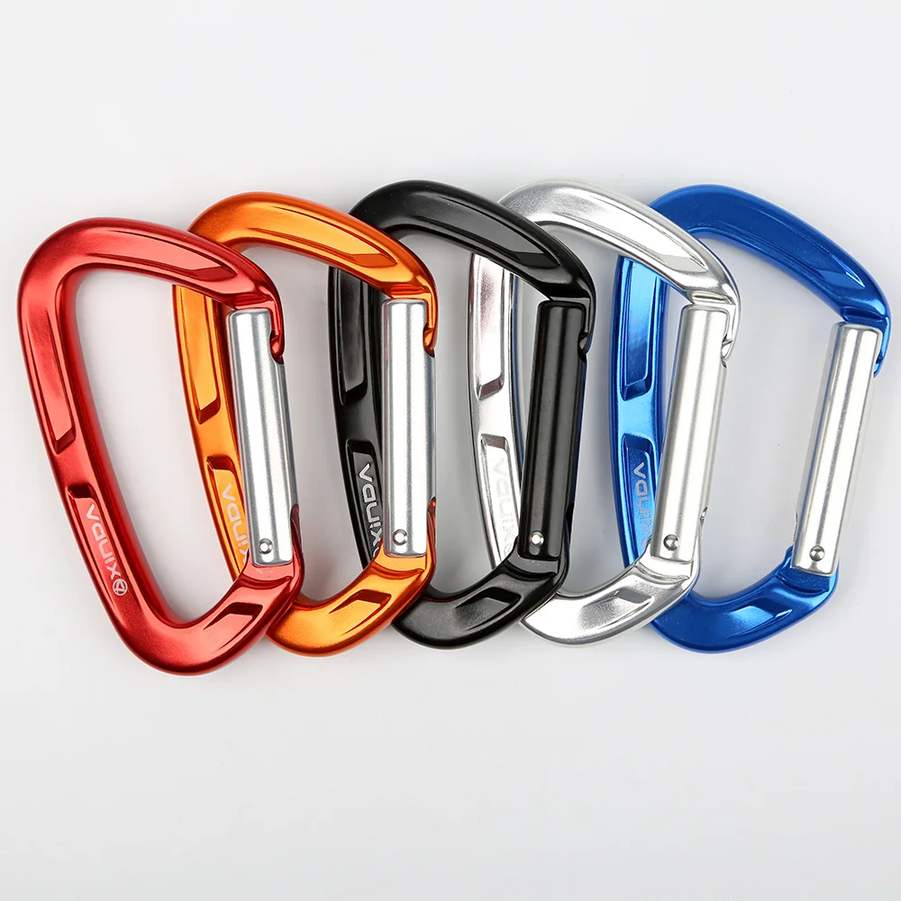 XINDA Professional Top Quality 25KN Rock Climbing Straight Quickdraw Spring-loaded Gate Aluminum Carabiner Outdoor Kits