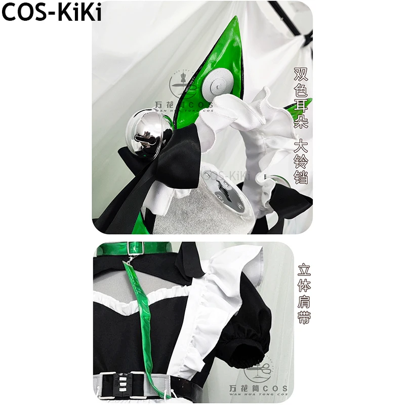 COS-KiKi Vtuber VirtuaReal Aza Maid Dress Game Suit Nifty Lovely Uniform Cosplay Costume Halloween Party Role Play Outfit Women