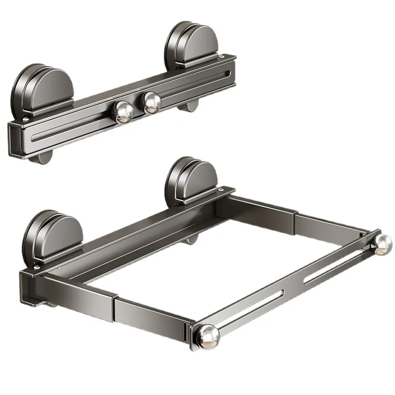 

Suitable for invisible suction cup folding and retractable washbasin storage rack in the bathroom