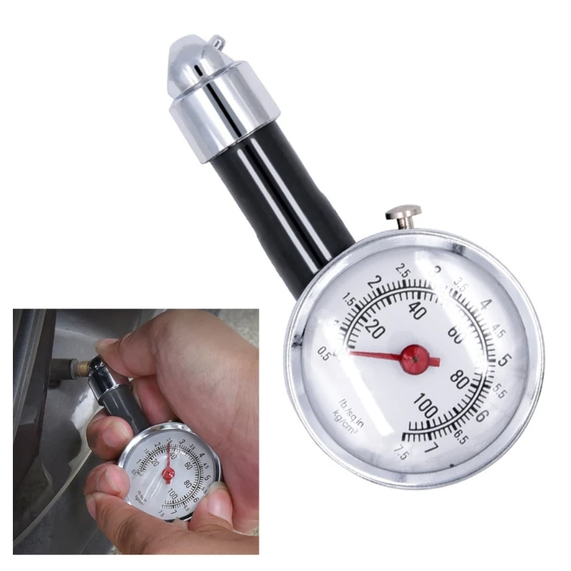 Accurate Air Pressure Tire Gauge 0-100PSI Air Meter Tester for Truck Car Bike J60F