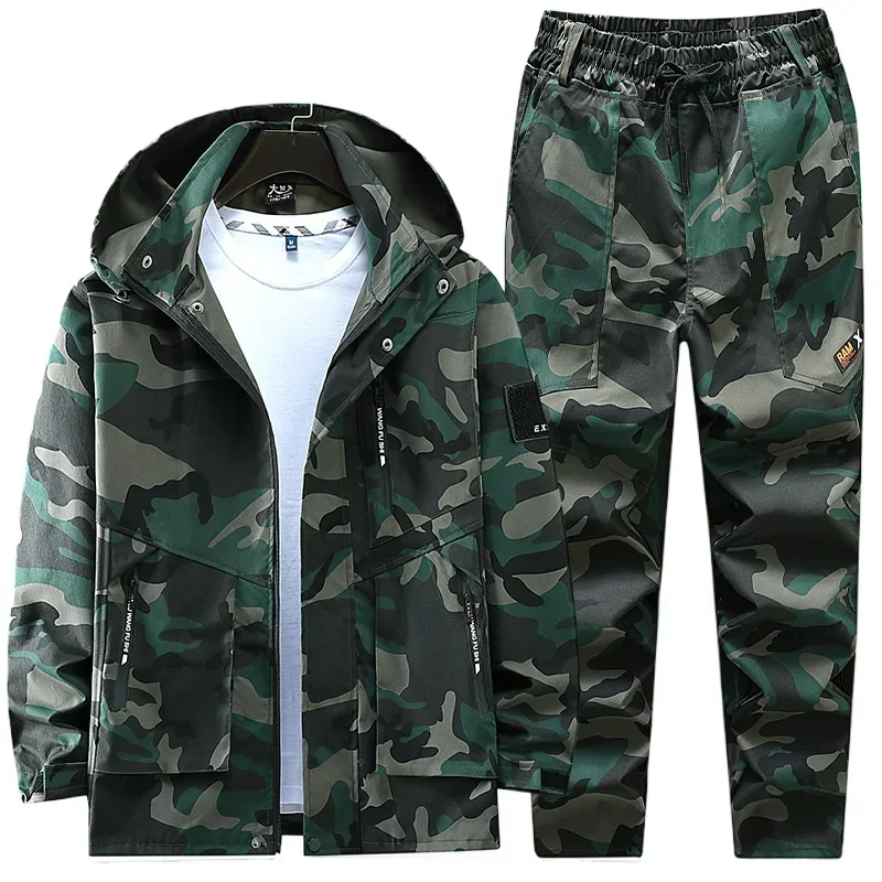

Men's Waterproof and Cutting Resistant Workwear Jacket and Pants Mechanical Woodworking and Electrician Workwear Set