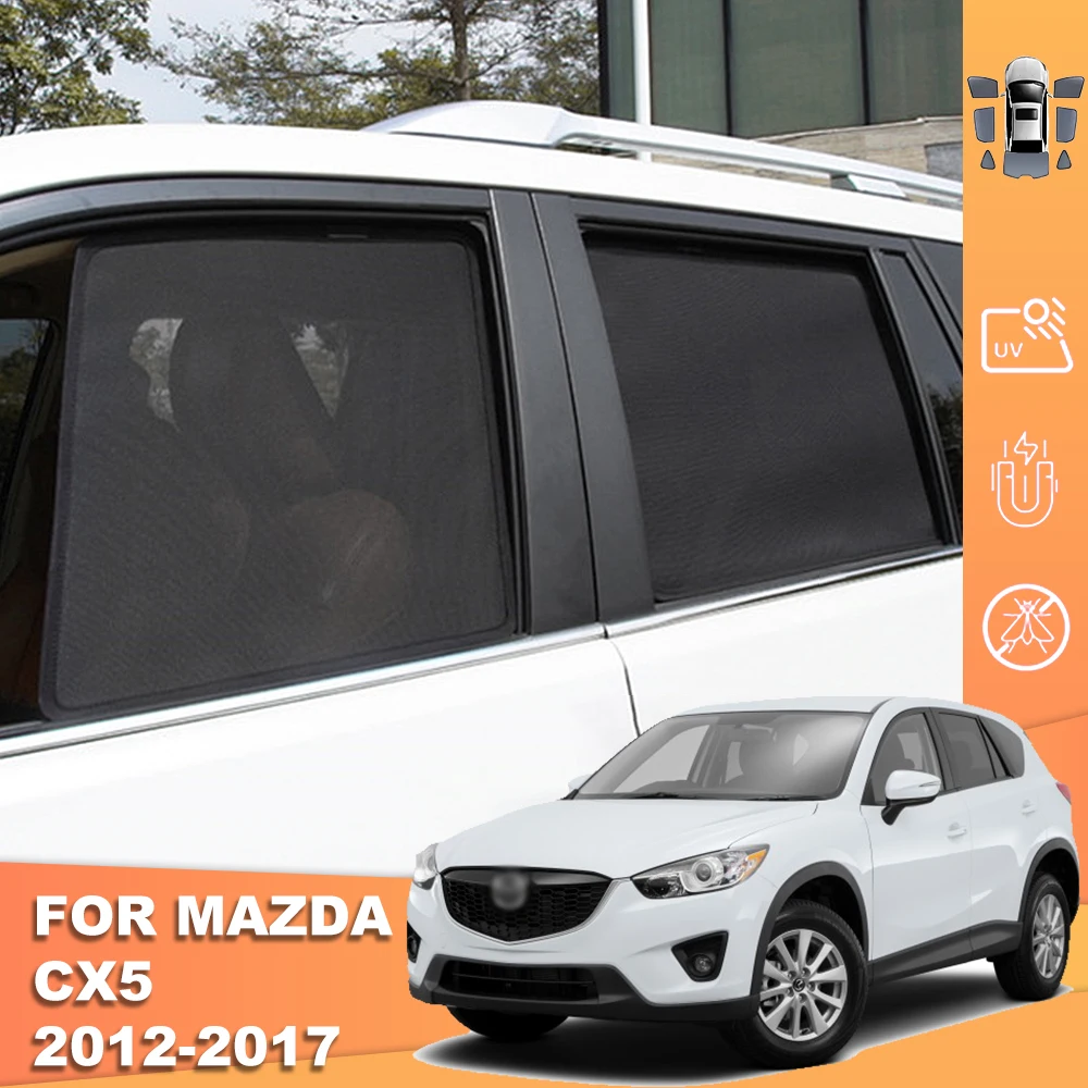 

For Mazda CX-5 KE CX5 2012-2017 Magnetic Car SunShade Shield Front Windshield Curtain Rear Side Baby Window Mesh Sun shade Visor