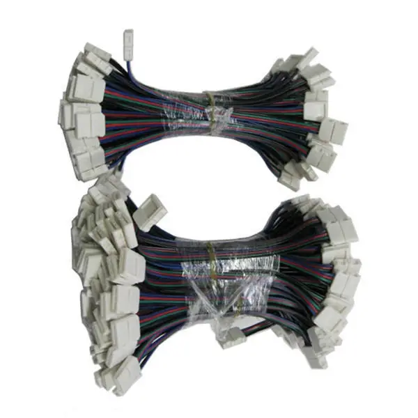 10/20PCS 4 Pin LED Strip Connector for 8mm 10mm 3528 5050 5630 RGB RGBW IP20 Non-waterproof LED Tape Light to Wire