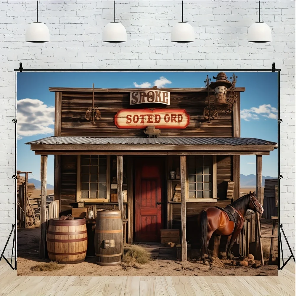 Western Ranch Party Hintergrund, Cowboy Fotografie Hintergrund, Vintage Ranch Party Hintergrund, Holz, Studio Requisiten