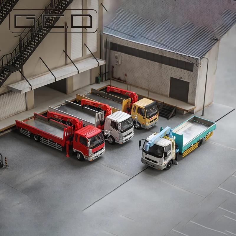 Nieuwe Gcd 1:64 Mitsubishi Boom Truck Serie Multi-Accessoire Simulatie Legering Micro-gegoten Auto Model Aangepaste Kinderspeelgoed Geschenken