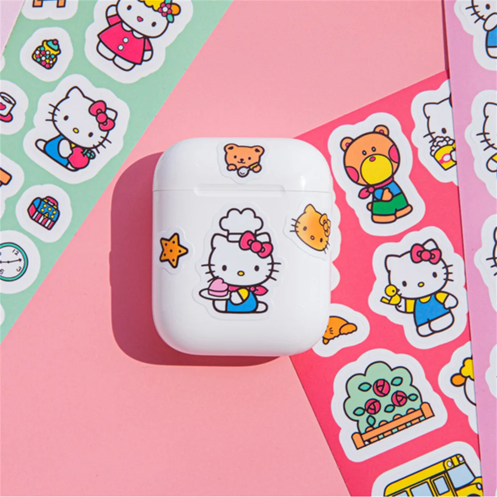 Kawaii Sanrio Sticker DIY Hand Account Diary Decorative Hello Kitty Kuromi Funny Cartoon Christmas Birthday Gifts Kids Toys