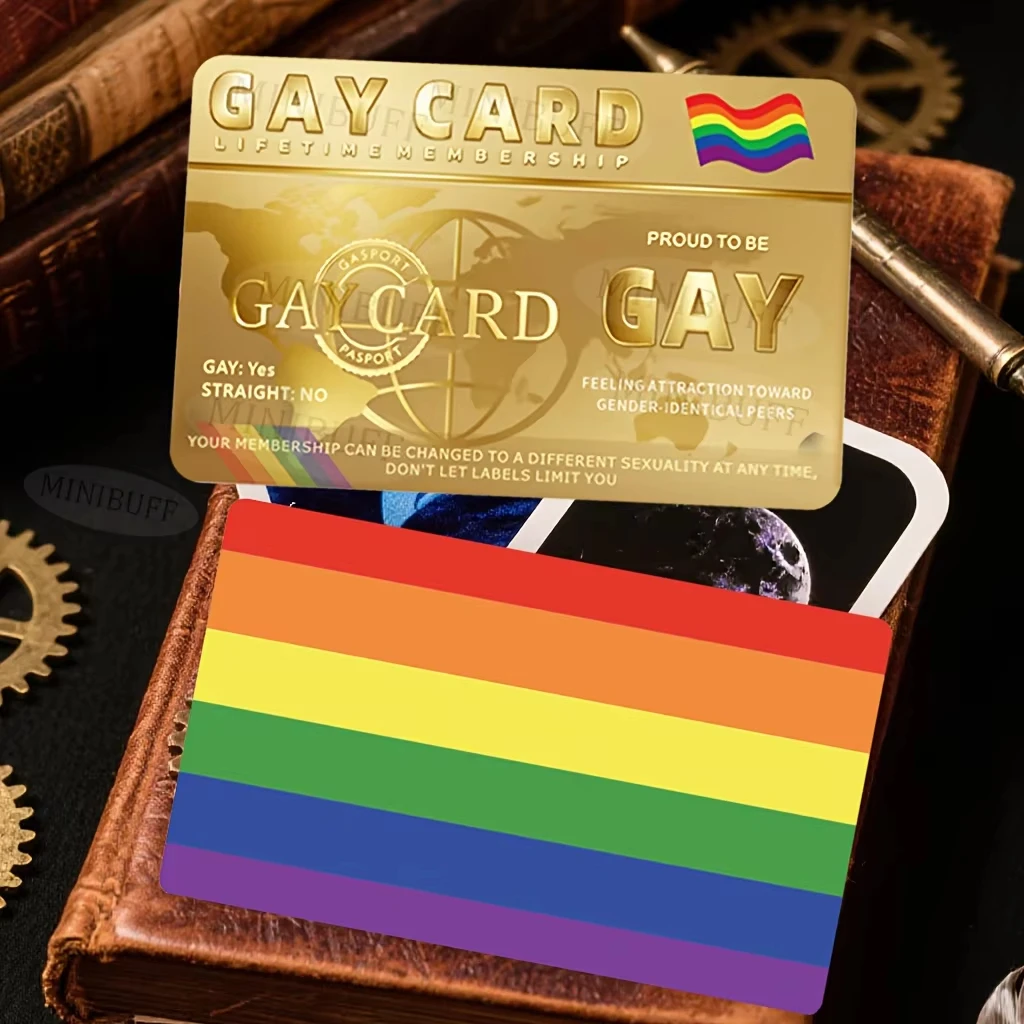 Comrade Pride Lebenslange Mitgliedskarte Dekorative PVC-Karte Ohne Aufkleber Hochwertiges Design Regenbogen-Design PVC-Material – Detail 2
