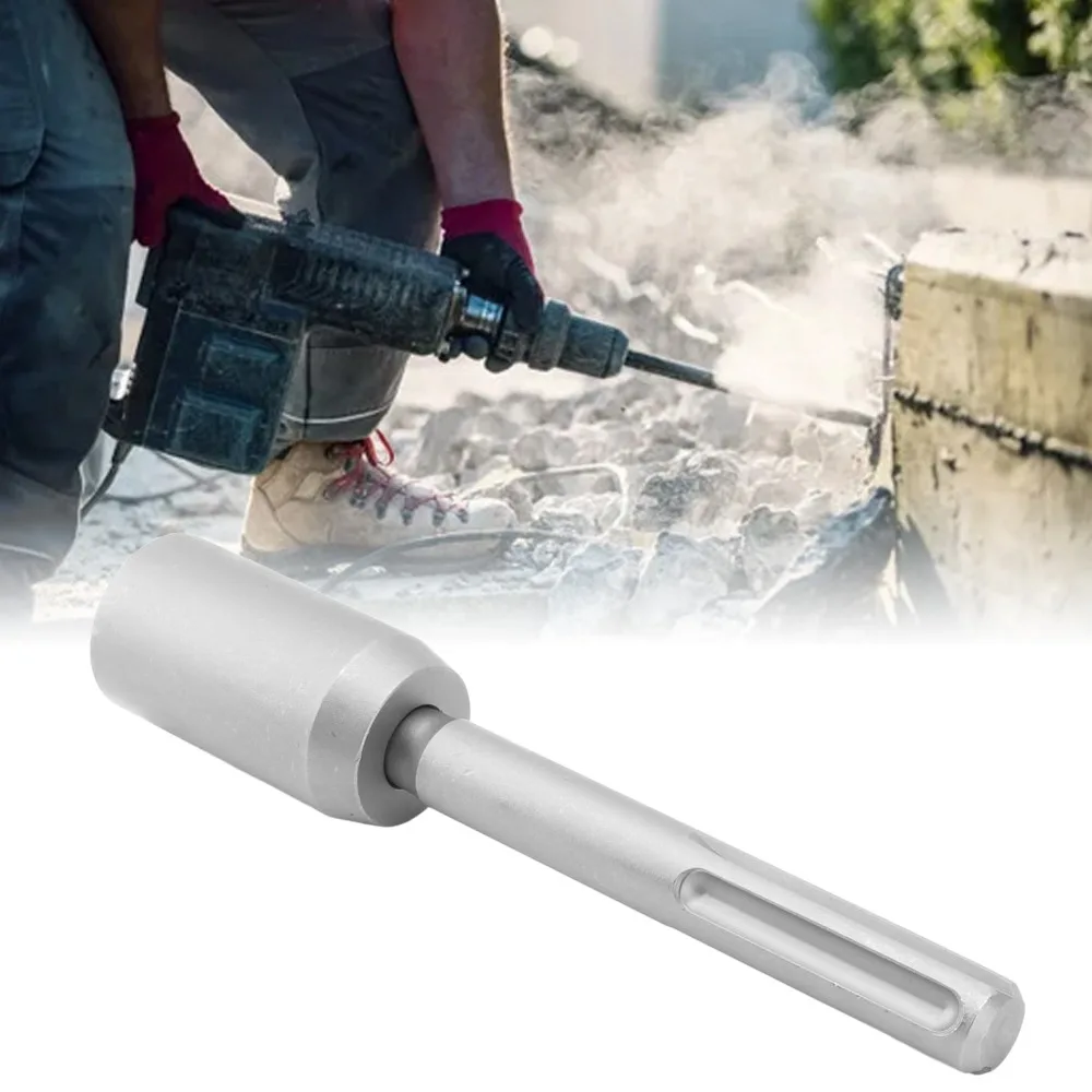 Durable Metal Post Driver Compact Silver Post Pounder Easy Installion Heavy Duty Hammer Drill Attachment for SDS MAX