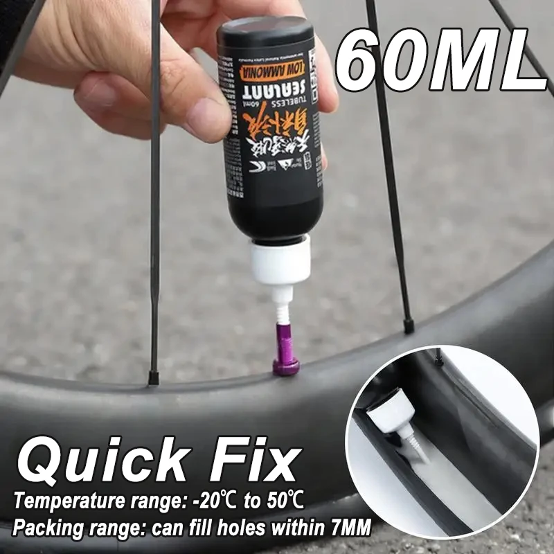 

60ml Bikes Tire Sealant Bicycle Repair Tool Convenient Bicycle Tire Maintenance Tools Bicycle Accessories Tubeless Sealant