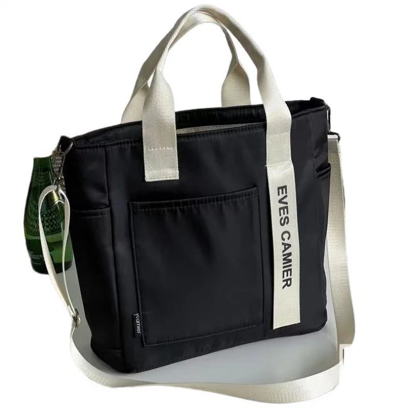 New waterproof and stylish tote canvas hand-held crossbody bag, versatile single shoulder hand-held bento lunch box bag - view 4