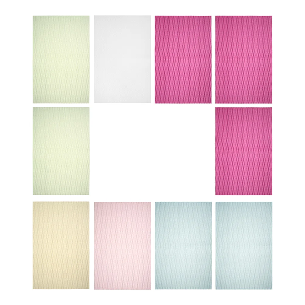 

10 Pcs Non Slip Cabinet Mats PVC Drawer Liners Stain Resistant Kitchen Refrigerator Mats Home Office Bedroom Bathrooms Storage