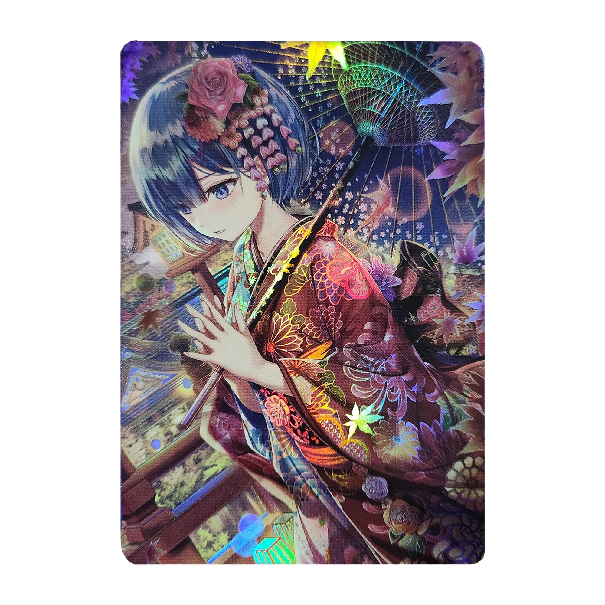 Diy Self Made Genshin Impact Beelzebul Kawaii Collection Card Refraction Color Flash Rem Hoshino Ai Game Anime Card Gift Toys