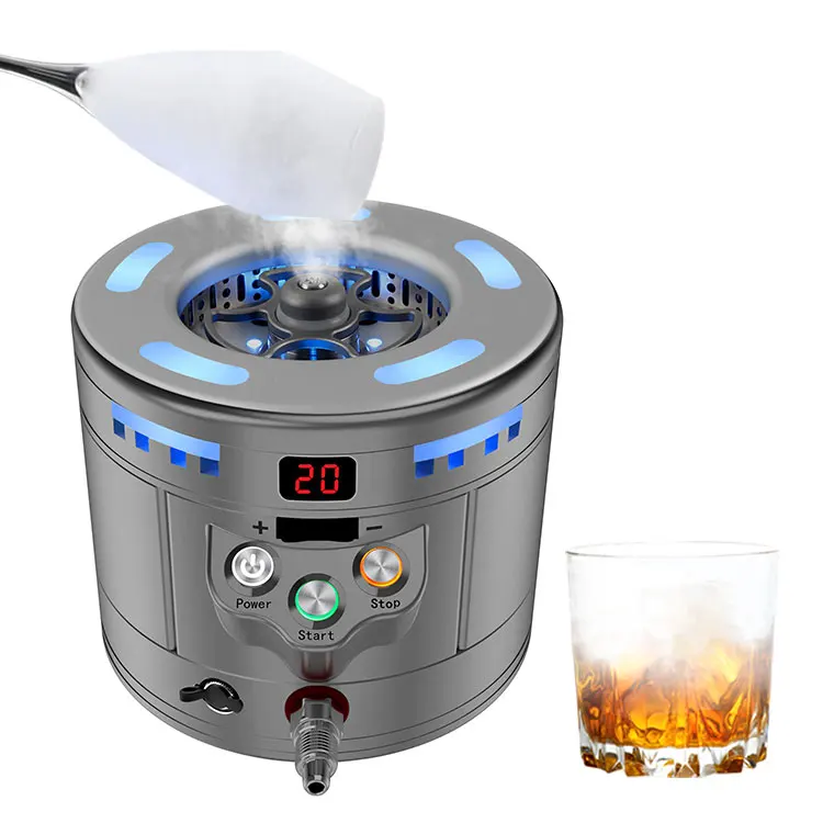 Dry Ice Maker Machine, Makes 1 Block of Dry Ice 3.6*4.7*3cm in 20s, Aluminum Alloy Housing 1 Year Warranty