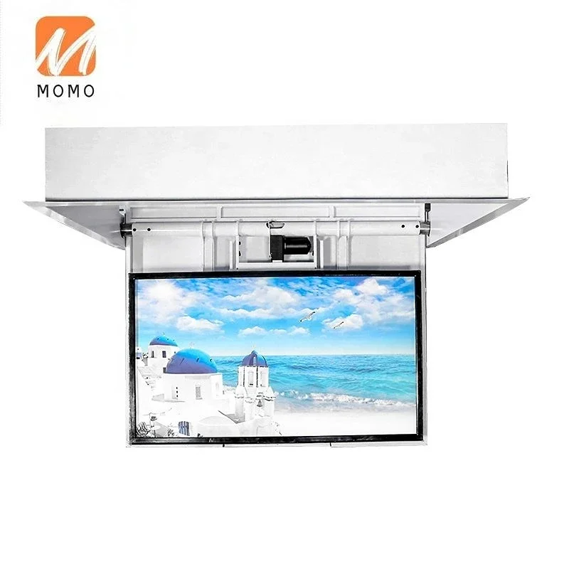 High Performance Smart Electric Controllers TV Lift Bracket Flip Down 32 46 55 75 100 inch Motorized Ceiling TV Lift