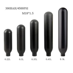 HPA 0.22L 0.3L 0.35L 0.45L 0.5L Scuba 300BAR 4500PSI Gas Cylinder CO2 Soda Water Air Tank For Station Diving Aquarium Accesories