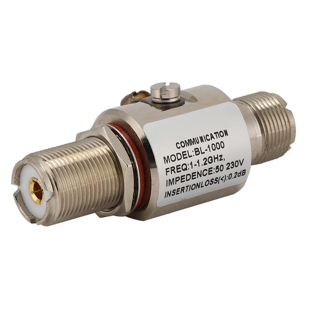 

Thunder Arrester UHF Surge Protector Signal Line Antenna Arrestor Nickel-plated Brass
